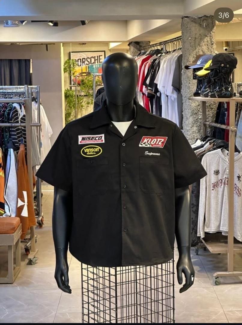 Racing Club Work Shirt in black, front view