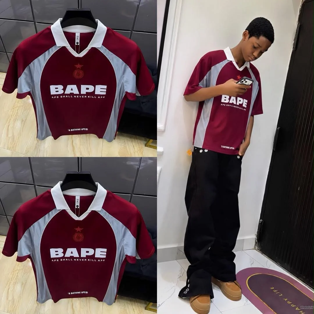 BAPE-Inspired Football Jersey – Sport Meets Streetwear