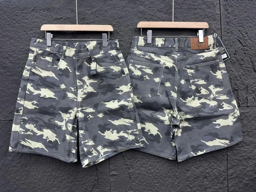 Camo Denim Shorts