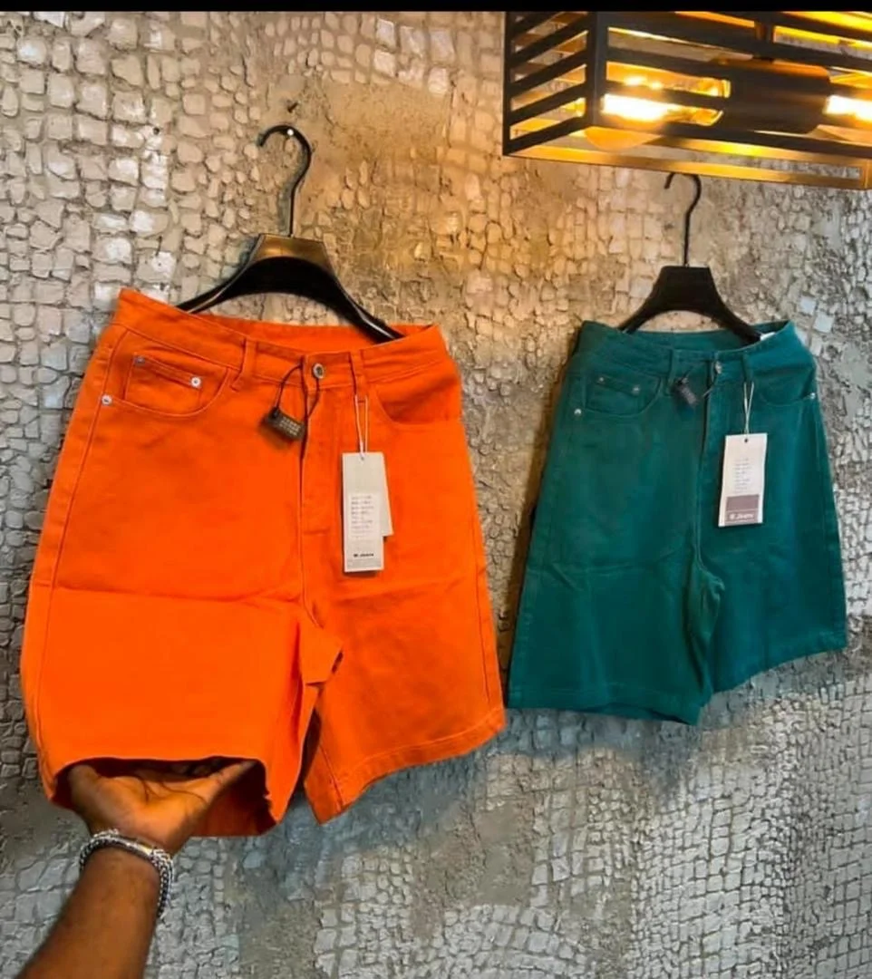 Premium Colored Denim Shorts – Bold Summer Essentials.