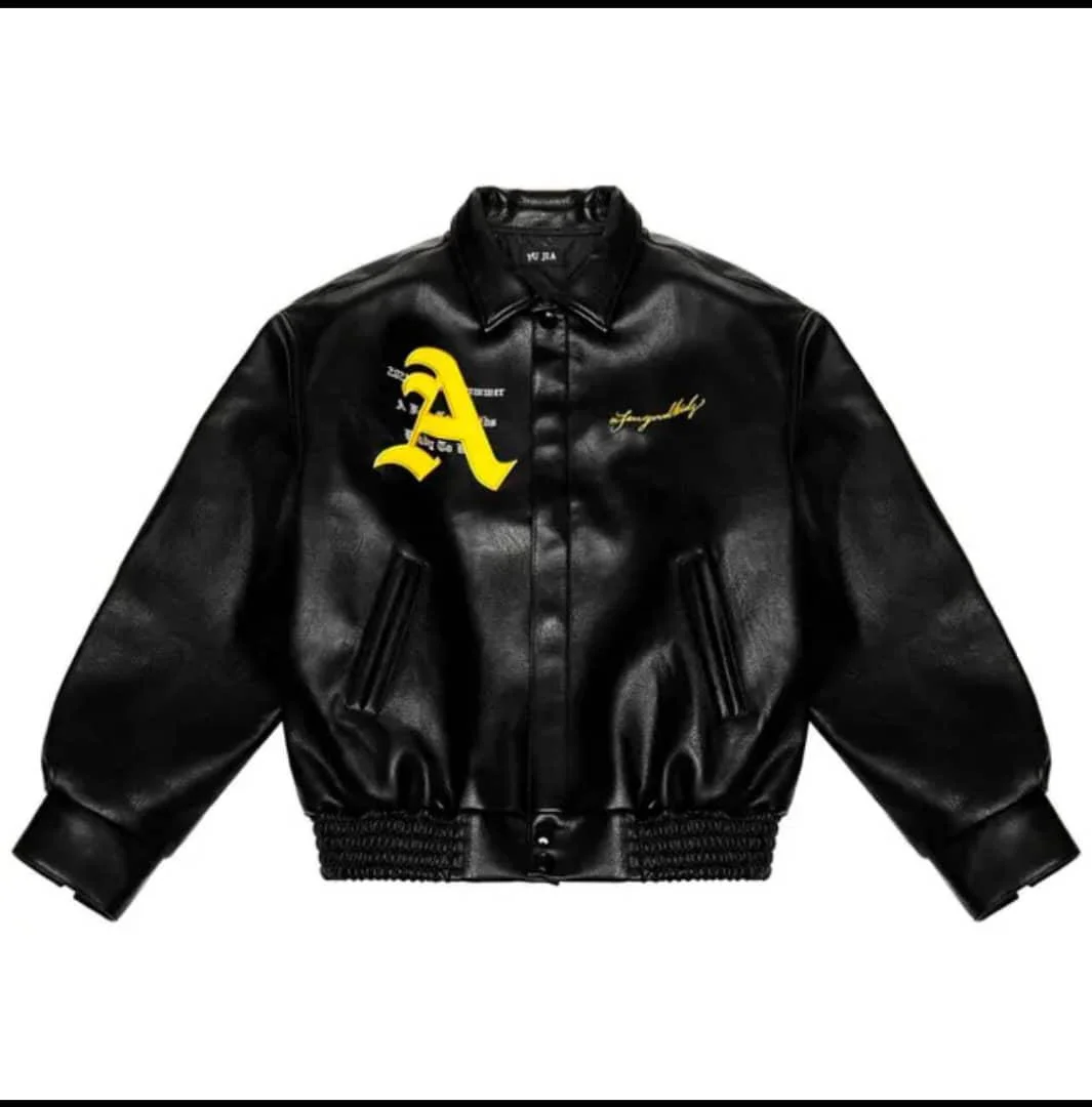 Premium Faux Leather Varsity Jacket